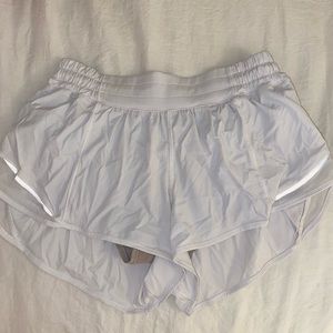 COPY - White hotty hots LULULEMON SHORTS